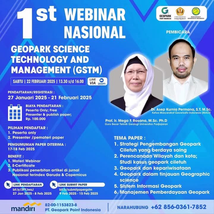 Pengelolaan Geopark Dari Webinar Nasional Geopark Science and Technology Management 2025