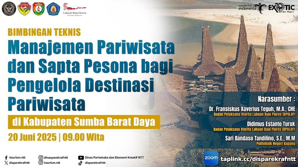 Bimbingan Teknis Manajemen Pariwisata dan Sapta Pesona bagi Pengelola Destinasi Pariwisata