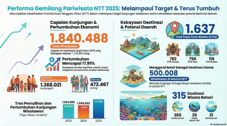 Performa Pariwisata Nusa Tenggara Timur Tahun 2025(Infografis Kunjungan Wisatawan Tahun 2025)